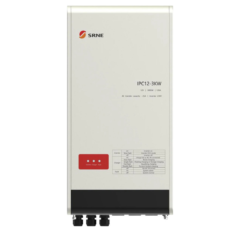Inwerter jednofazowy / ładowarka SRNE 3kW IPC12-3kW