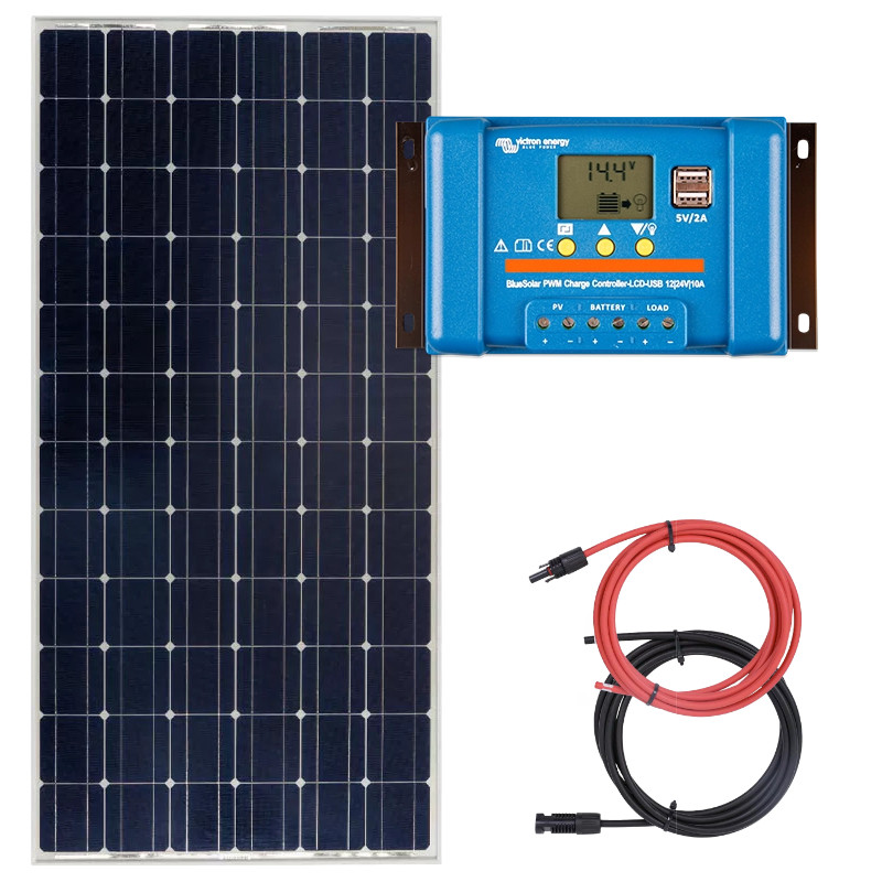 Panel słoneczny 185W z regulatorem ładowania 10A