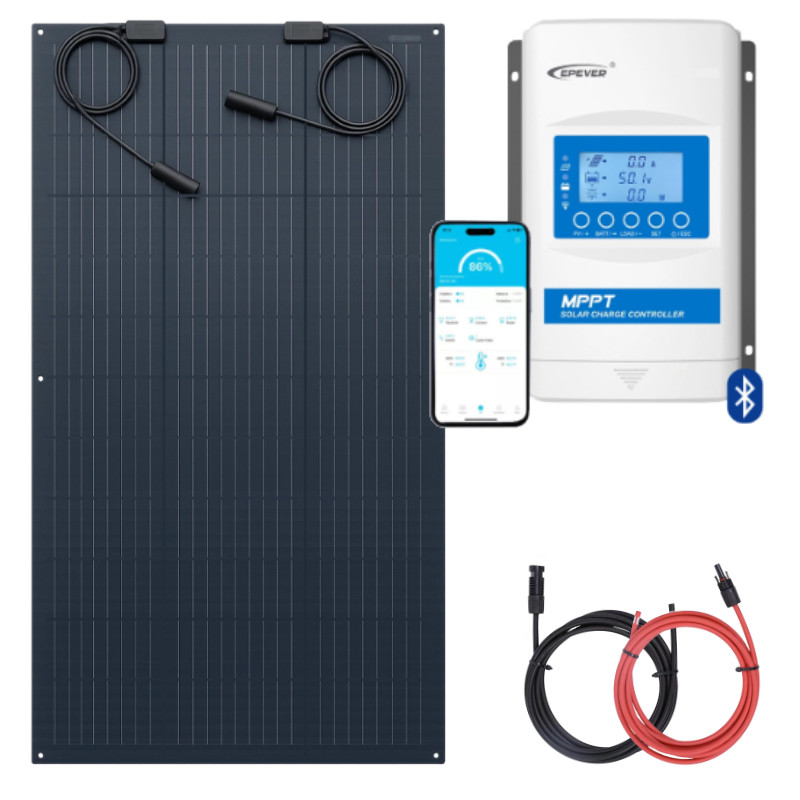 Zestaw do kampera panel elastyczny 105W z regulatorem MPPT