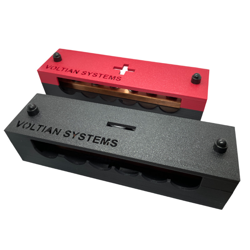 Busbar miedziany Voltian Systems 6P M8/M10 400A 70V – komplet 2 szt.