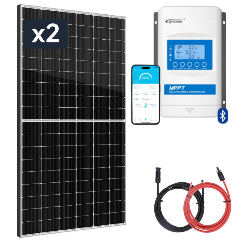 Panel słoneczny 2x435W z regulatorem 30A MPPT